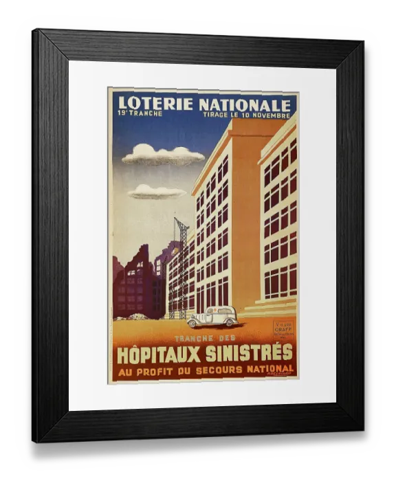 Framed Print : Poster, National Lottery, France, WW2 Framed Print : Poster, National Lottery, France, WW2