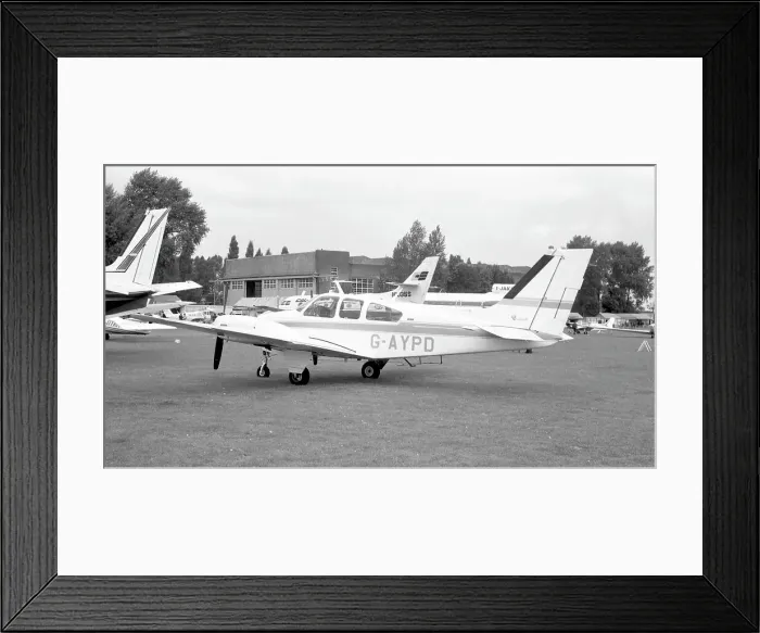 Framed Print : Beech Baron G-AYPD Framed Print : Beech Baron G-AYPD
