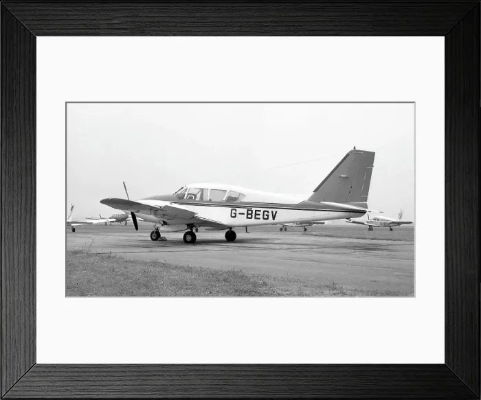 Framed Print : Piper Aztec G-BEGV Framed Print : Piper Aztec G-BEGV