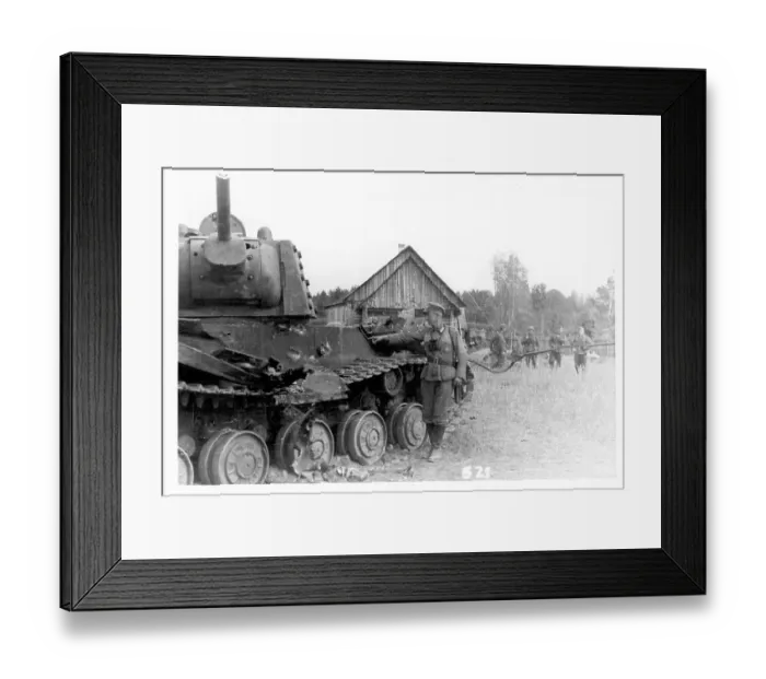 Framed Print : KV-1 Shielded heavy tank