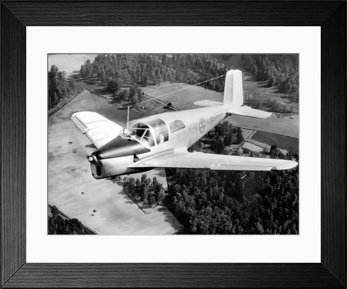 Framed Print : SAAB 201, experimental version of the SAAB 91, fitted with a scale version of the J29 wing Framed Print : SAAB 201, experimental version of the SAAB 91, fitted with a scale version of the J29 wing