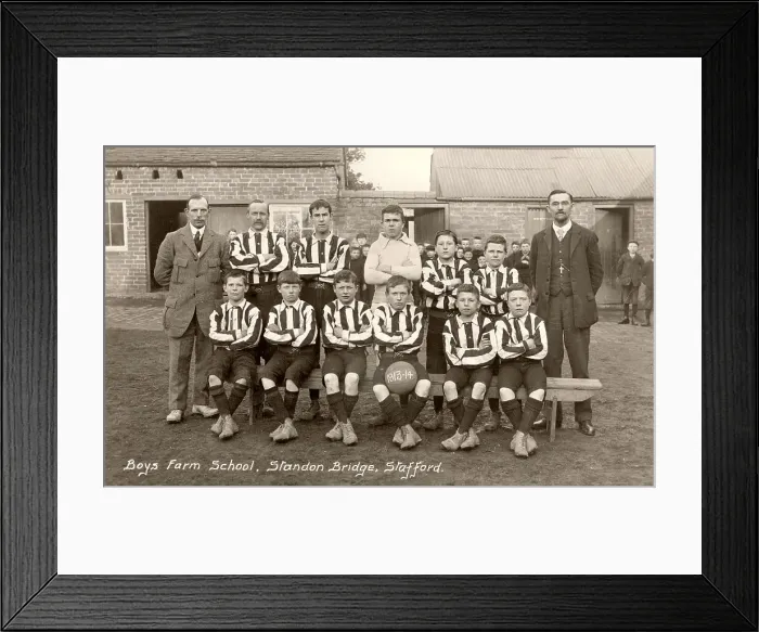 Framed Print : Football Team, Standon Bridge Boys Home Framed Print : Football Team, Standon Bridge Boys Home
