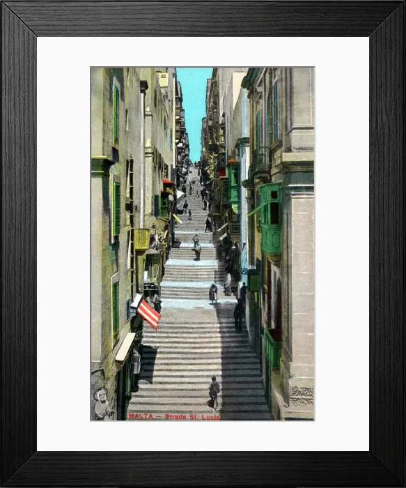 Framed Print : Strada St. Lucia, Valletta, Malta Framed Print : Strada St. Lucia, Valletta, Malta