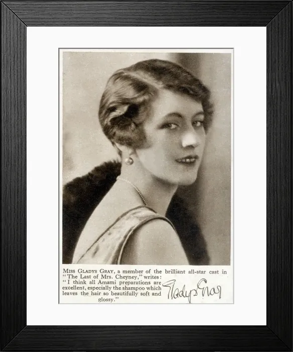 Framed Print : English Actress Gladys Gray Framed Print : English Actress Gladys Gray