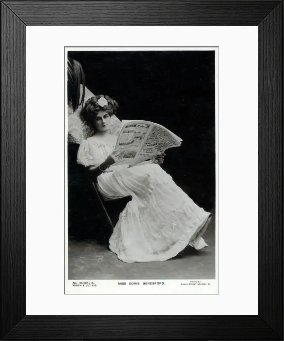 Framed Print : Miss Doris Beresford - British Actress Framed Print : Miss Doris Beresford - British Actress