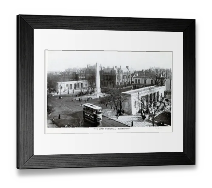 Framed Print : Southport War Memorial, London Square, Lord Street Framed Print : Southport War Memorial, London Square, Lord Street