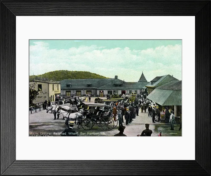 Framed Print : Maine Central Railroad Wharf, Bar Hudson, Maine, USA Framed Print : Maine Central Railroad Wharf, Bar Hudson, Maine, USA