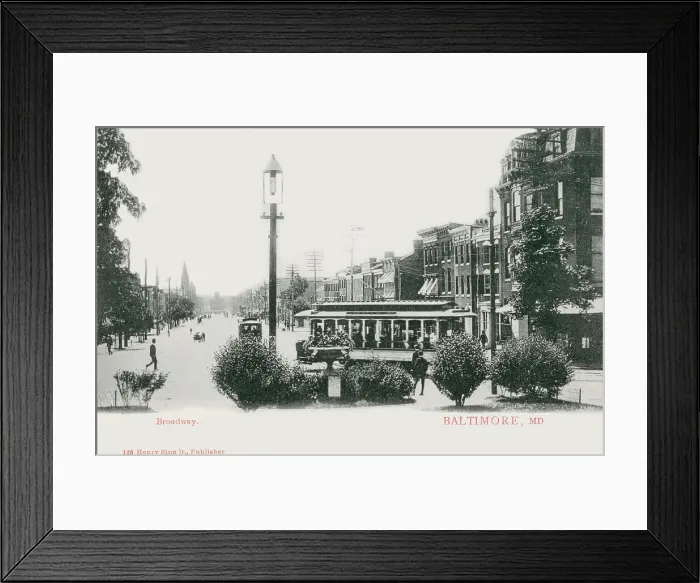 Framed Print : Broadway, Baltimore, Maryland, USA Framed Print : Broadway, Baltimore, Maryland, USA