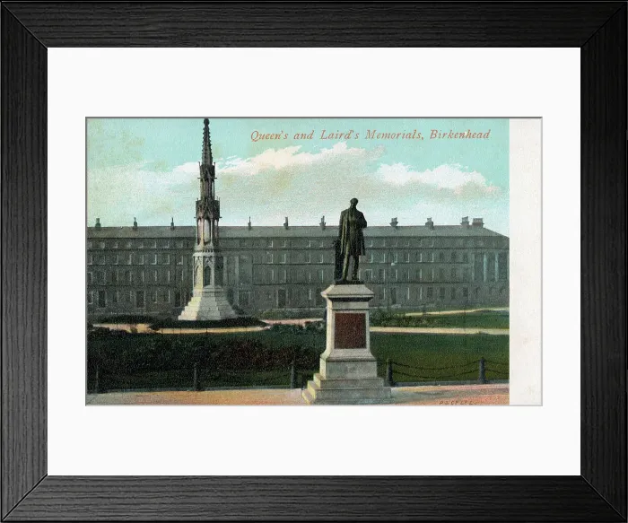 Framed Print : Queen Victoria Monument and Statue of John Laird, Birkenhead Framed Print : Queen Victoria Monument and Statue of John Laird, Birkenhead