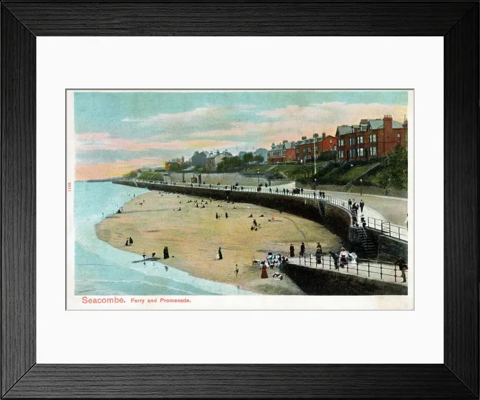 Framed Print : Ferry and Promenade at Seacombe, Merseyside Framed Print : Ferry and Promenade at Seacombe, Merseyside