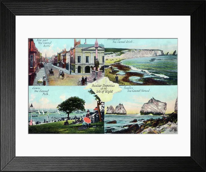 Framed Print : Four Peculiar properties of the Isle of Wight, Hampshire Framed Print : Four Peculiar properties of the Isle of Wight, Hampshire