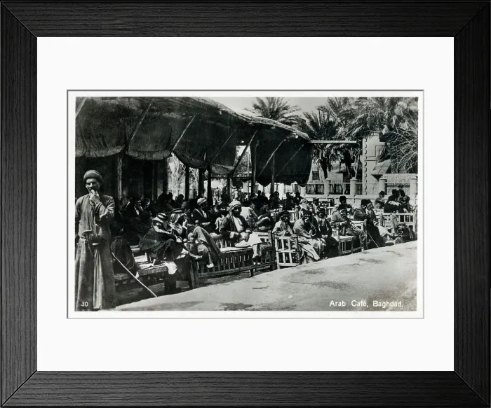 Framed Print : An Arab Cafe in Baghdad, Iraq Framed Print : An Arab Cafe in Baghdad, Iraq