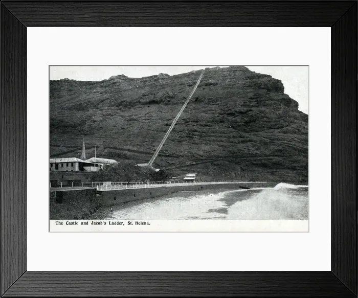 Framed Print : Castle and Jacob's Ladder, St. Helena Framed Print : Castle and Jacob's Ladder, St. Helena