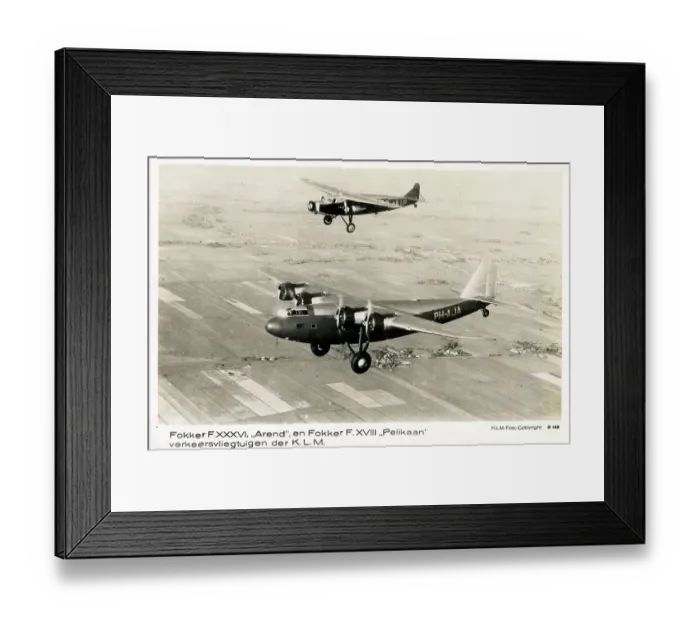 Framed Print : A Fokker F. XXXVI ('Arend') and a Fokker F. XVIII ('Pelikaan')