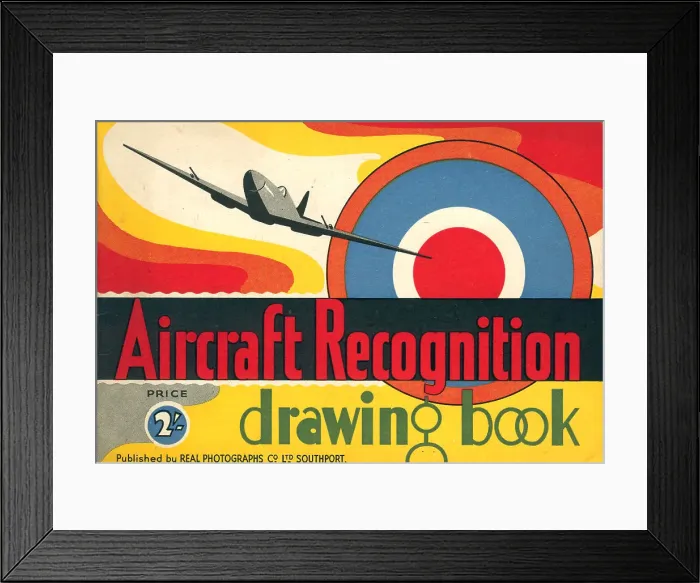 Framed Print : Aircraft Recognition Drawing Book Cover Framed Print : Aircraft Recognition Drawing Book Cover