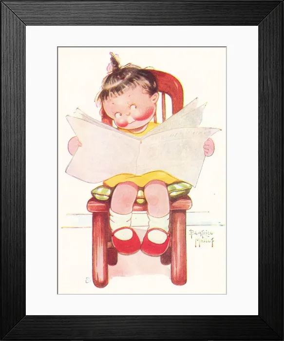 Framed Print : WW2, Reading About John Brown Framed Print : WW2, Reading About John Brown
