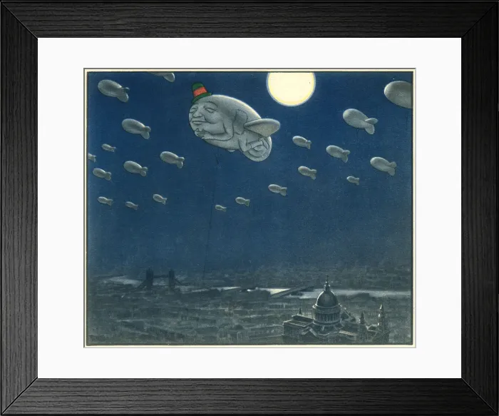 Framed Print : WW2 Humpty Dumpty The Barrage Balloon Framed Print : WW2 Humpty Dumpty The Barrage Balloon
