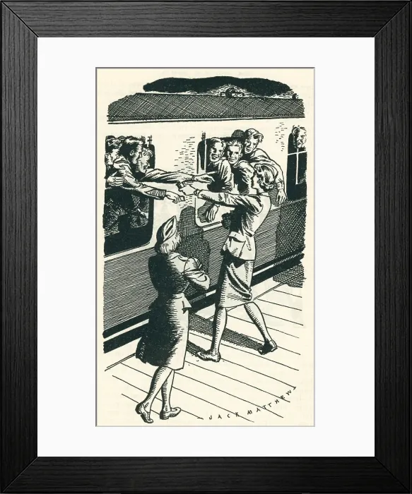 Framed Print : WW2, At The Carriage Windows Framed Print : WW2, At The Carriage Windows