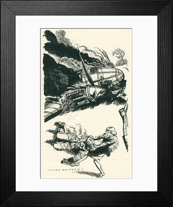 Framed Print : WW2, Jackie Saves An Airman Framed Print : WW2, Jackie Saves An Airman
