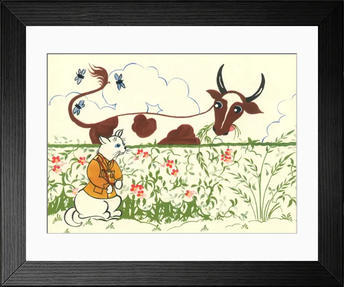 Framed Print : WW2, The Blue-Eyed Cat Enlists A Cow Framed Print : WW2, The Blue-Eyed Cat Enlists A Cow