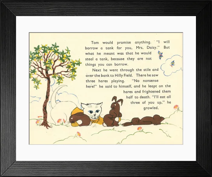 Framed Print : WW2, The Blue-Eyed Cat Enlists Some Hares Framed Print : WW2, The Blue-Eyed Cat Enlists Some Hares