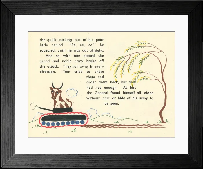 Framed Print : WW2, Tank Driving Cow Framed Print : WW2, Tank Driving Cow