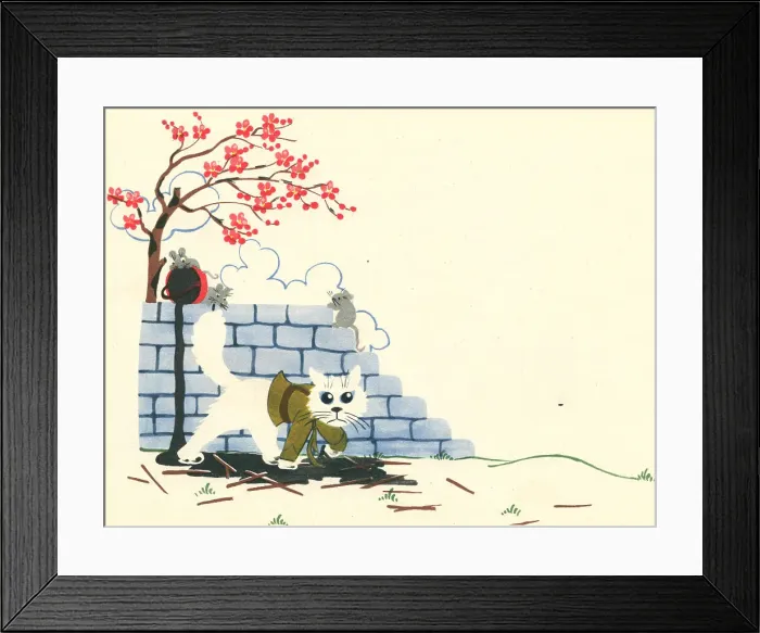 Framed Print : WW2, The Blue-Eyed Cat Stuck In Tar Framed Print : WW2, The Blue-Eyed Cat Stuck In Tar