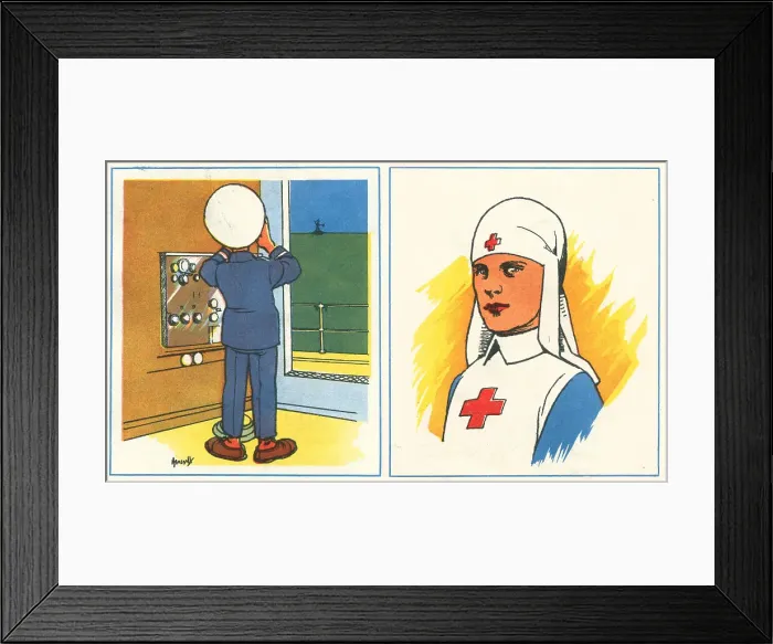 Framed Print : WW2 Wireless S. O. S. Call And Red Cross Nurse Framed Print : WW2 Wireless S. O. S. Call And Red Cross Nurse