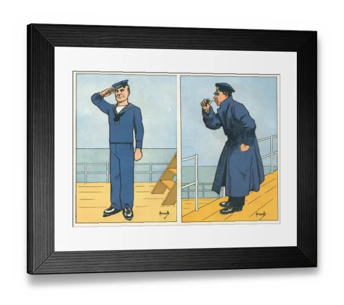 Framed Print : WW2 Able Seaman And Bosun Piping Framed Print : WW2 Able Seaman And Bosun Piping