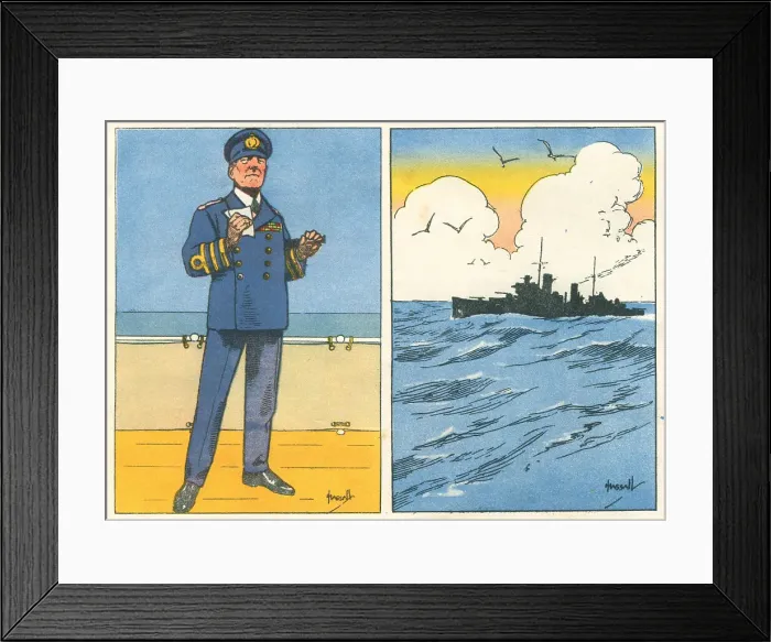 Framed Print : WW2 Royal Navy Commander And Cruiser Framed Print : WW2 Royal Navy Commander And Cruiser