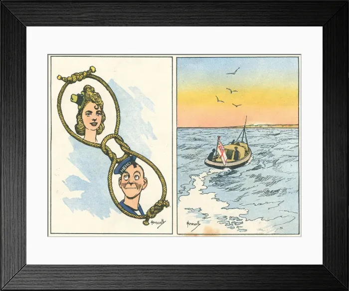 Framed Print : WW2, Sailor's Knot And Captain's Boat Framed Print : WW2, Sailor's Knot And Captain's Boat