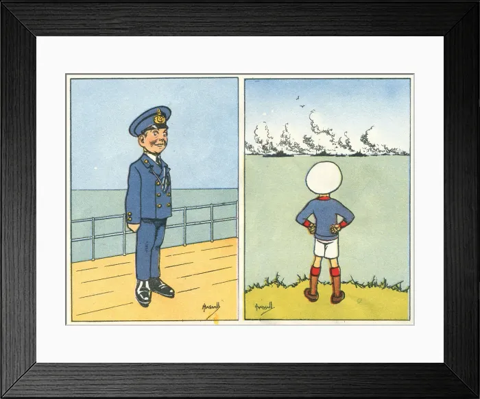 Framed Print : WW2 Midshipman And Royal Navy Boy Framed Print : WW2 Midshipman And Royal Navy Boy