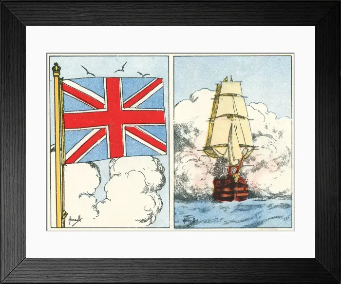 Framed Print : Union Jack And H. M. S. Victory Framed Print : Union Jack And H. M. S. Victory