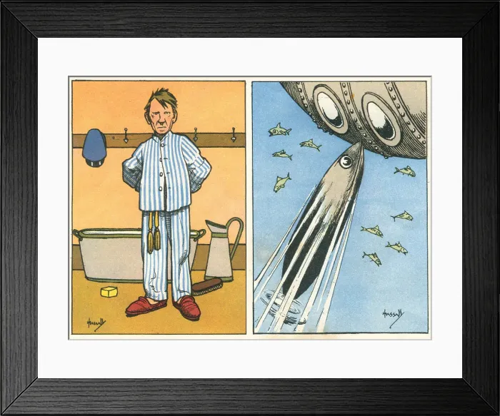 Framed Print : WW2 Sailor In Pyjamas And Submarine Torpedo Framed Print : WW2 Sailor In Pyjamas And Submarine Torpedo