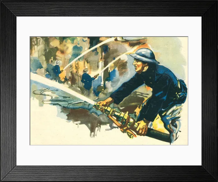 Framed Print : WW2, Firemen At The Blitz Framed Print : WW2, Firemen At The Blitz
