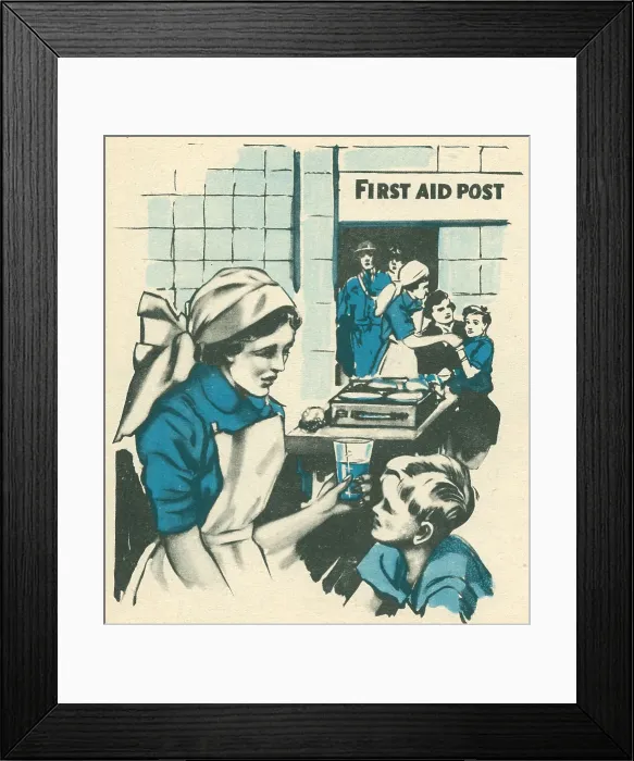 Framed Print : WW2 British First Aid Post Framed Print : WW2 British First Aid Post