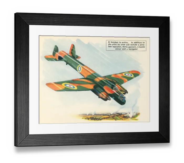 Framed Print : WW2 British Bomber In Action Framed Print : WW2 British Bomber In Action