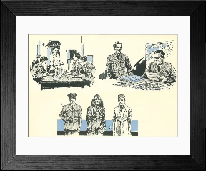 Framed Print : R. A. F. Servicemen And Women