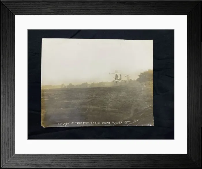 Framed Print : Samuel Cody flying in power kite, Samuel Cody Archive Framed Print : Samuel Cody flying in power kite, Samuel Cody Archive