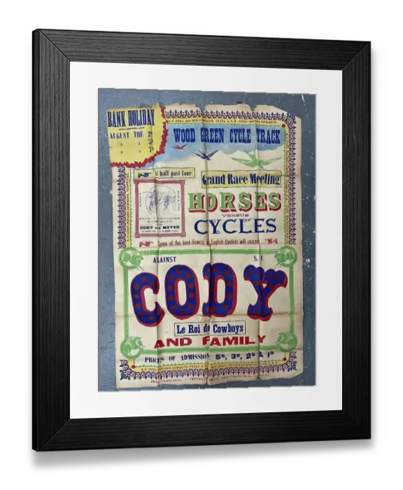 Framed Print : Poster, Samuel Cody and Family, Wood Green Cycle Track Framed Print : Poster, Samuel Cody and Family, Wood Green Cycle Track