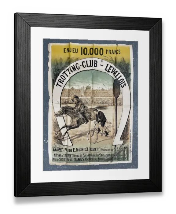 Framed Print : Poster, Samuel Cody, Trotting Club, Levallois, Paris Framed Print : Poster, Samuel Cody, Trotting Club, Levallois, Paris