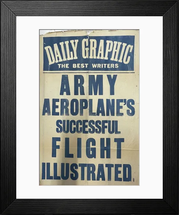 Framed Print : Poster, Daily Graphic, Army Aeroplane's Successful Flight Framed Print : Poster, Daily Graphic, Army Aeroplane's Successful Flight