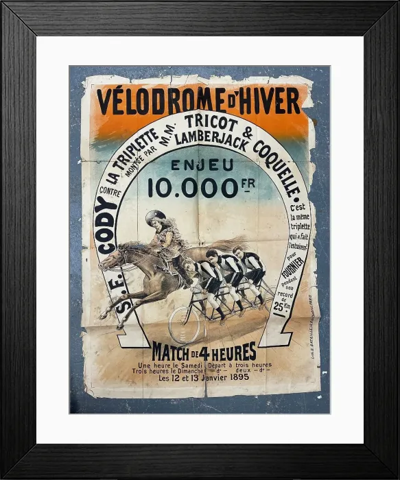 Framed Print : Poster, Samuel Cody, Velodrome d'Hiver, Paris Framed Print : Poster, Samuel Cody, Velodrome d'Hiver, Paris