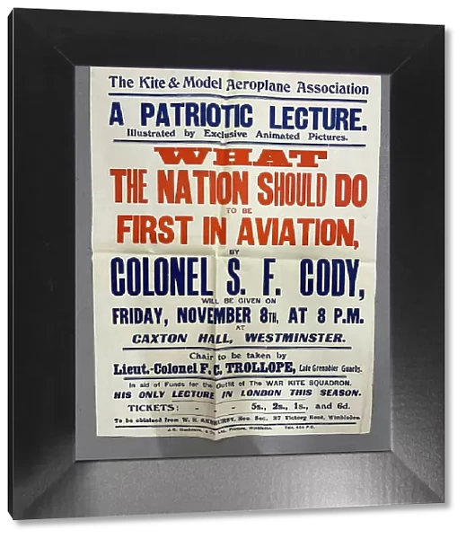 Poster, Samuel Cody, A Patriotic Lecture, London