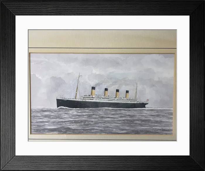 Framed Print : Watercolour of steamer by D J Lund Framed Print : Watercolour of steamer by D J Lund