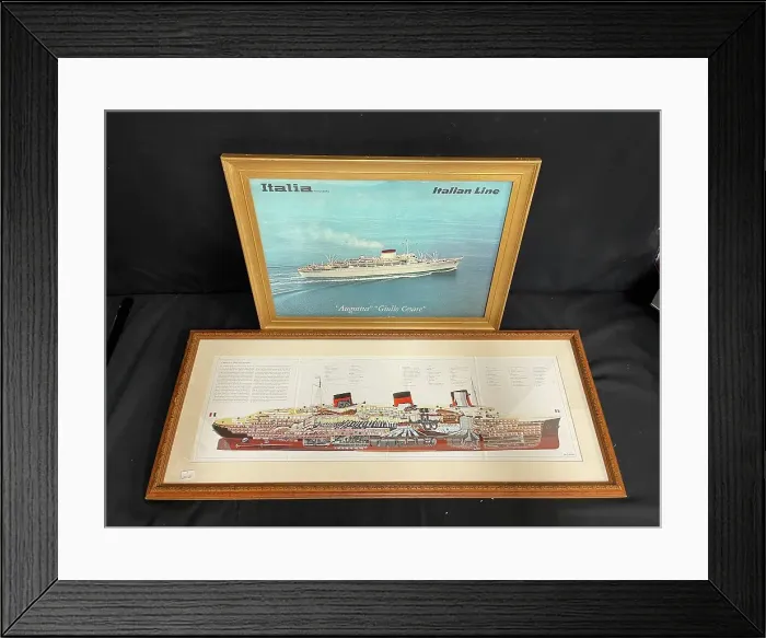 Framed Print : Two ocean liners, framed prints Framed Print : Two ocean liners, framed prints