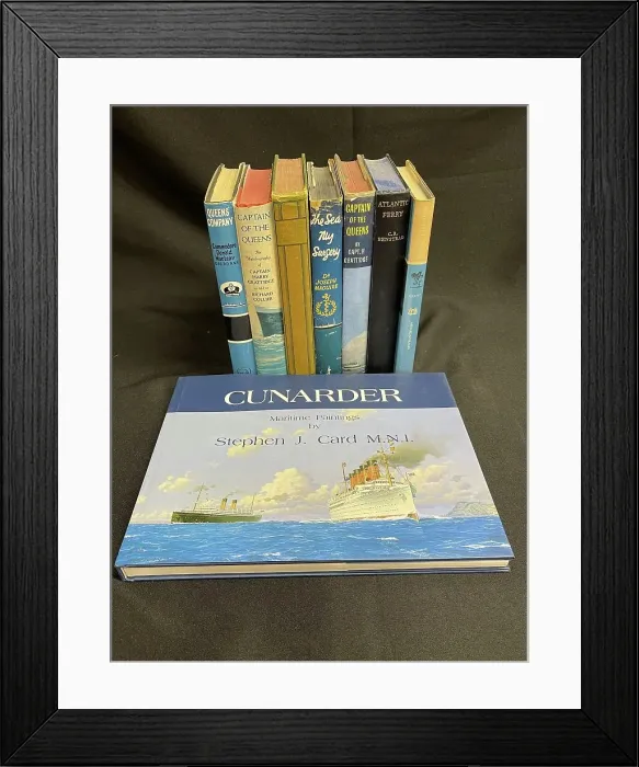 Framed Print : Set of books on steamships and ocean liners Framed Print : Set of books on steamships and ocean liners
