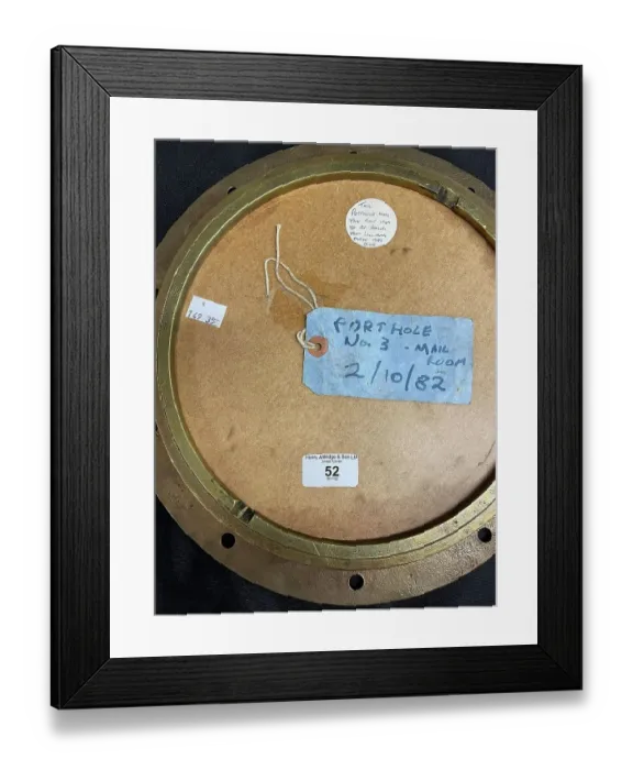 Framed Print : RMS Lusitania, brass porthole recovered from wreck Framed Print : RMS Lusitania, brass porthole recovered from wreck