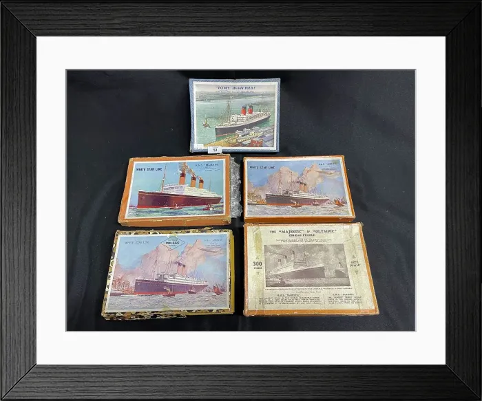 Framed Print : Ocean liners - Cunard and White Star jigsaws Framed Print : Ocean liners - Cunard and White Star jigsaws