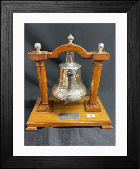 Framed Print : Ship's bell trophy won in 1934 in motor yacht race Framed Print : Ship's bell trophy won in 1934 in motor yacht race